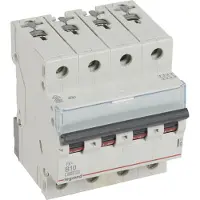 Legrand 403415 TX3 Leitungsschutzschalter B-Charakteristik, 10A, 4-polig, 6kA, 400VAC, 4TE