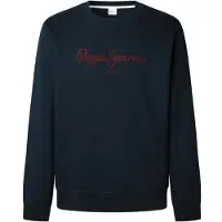Pepe Jeans für Herren. PM5800011 Sweatshirt Macbeth Einfarbig navy (S), Lässig, Baumwolle, Marine