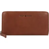 Green Burry GREENBURRY Leder Geldbörse Colombiana Long RV-Lady Wallet RFID Nougat braun