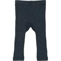 Mikk-Line Leggings Kind Merinowolle, Melange Blue Nights, 110
