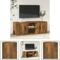 The Living Store TV-Schrank Räuchereiche 100x31,5x35 cm Holzwerkstoff
