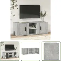 The Living Store TV-Schrank Betongrau 100x31,5x35 cm Holzwerkstoff