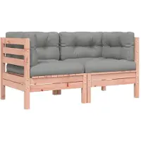 vidaXL Garten-Ecksofa mit Kissen 2 Stk. Massivholz Douglasie