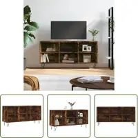 The Living Store TV-Schrank Räuchereiche 103,5x30x50 cm Holzwerkstoff