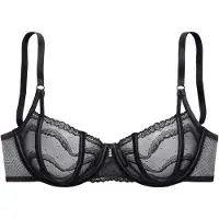 LASCANA Bügel-BH aus hauchzarter Spitze, transparente Unterwäsche, Reizwäsche