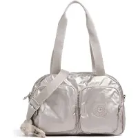 Kipling COOL DEFEA Mittelgroße Schultertasche, Metallic Glow (Silber)