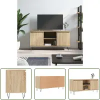 The Living Store TV-Schrank Sonoma-Eiche 104x35x50 cm Holzwerkstoff