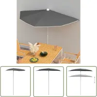 The Living Store Halb-Sonnenschirm mit Mast 180x90 cm Anthrazit