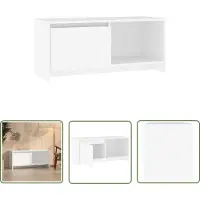 The Living Store TV-Schrank Weiß 90x35x40 cm Holzwerkstoff