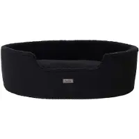 OEM Omkeerbares Hundebett mit waschbarer Hülle, 83x63cm, schwarz, Plüsch