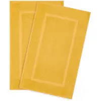 Hammetex "Hotelmatte, Duschvorleger" Höhe 5 mm rutschhemmend beschichtet beidseitig nutzbar 2-teiliges Set, einfarbig, 100% Baumwolle