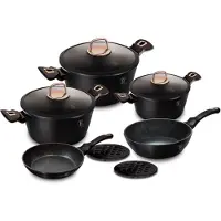 Berlinger Haus Black Rose Collection 10-teiliges Tafelservice mit Marmor-Finish BH-8168