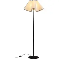 Lux.pro Stehleuchte 'Ashton' mit Stoffschirm 153 cm Schwarz / Weiß