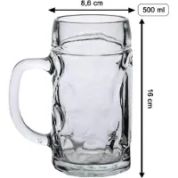 Luxentu Bierkrug "Bierkrug mit Gravur Legende seit 40 Jahren 0,5 Liter transparent"