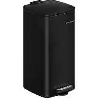 Songmics Mülleimer Küche 30L Stahl Tintenschwarz