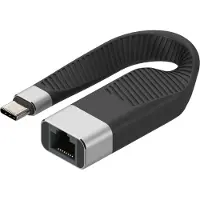 Techly ICOC USBC-RJ45, 0,144 m, USB Typ-C, RJ-45, Schwarz