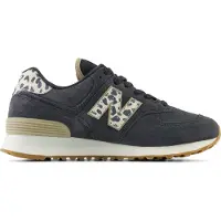 New Balance Sneaker "WL574", Damen, Gr. 38, schwarz-weiß (anthrazit), Leder, Textil, Schuhe Sneaker, Topseller