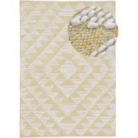 Carpetfine Teppich "Kelim Durry, auch als Läufer", rechteckig, 5 mm Höhe, geometrisch, Hoch-Tief Effekt, handgewebt, reine Baumwolle, Fleckerl
