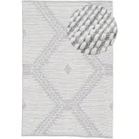 Carpetfine Teppich "Kelim Durry, auch als Läufer", rechteckig, 5 mm Höhe, geometrisch, Hoch-Tief Effekt, handgewebt, reine Baumwolle, Fleckerl