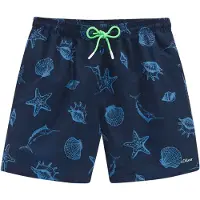 s.Oliver Badeshorts , Herren, Gr. XXL (58/60), N-Gr, blau (marine bedruckt), Recycling-Polyester, bedruckt, Badehosen Badeshorts, Topseller