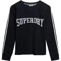 Superdry für Damen. W6012134A Athletic Essentials Grafik Sweatshirt navy (S), Lässig, Baumwolle, Langarm, Marine
