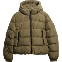 Superdry für Damen. W5011996A Stanton Steppjacke mit Kapuze grün (XL), Lässig, Polyester