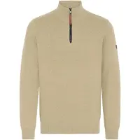 Blend Troyer "Troyer BHFintos", Herren, Gr. XXL, beige (crockery), Obermaterial: 70% Baumwolle CO recyc.. 30% Polyester Pol. recyc.., Pullover Troyer