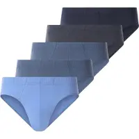 Jan Vanderstorm Slip "5er Pack Sportslip ERBLIN", Herren, Gr. 8XL, blau (dunkelblau), Obermaterial: 100% Baumwolle CO., Unterhosen Slip