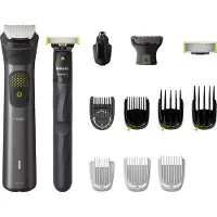Philips All-in-One Trimmer MG9550/15 Serie 9000, Grau, 0,2 mm, 2 cm, 0,2 mm, Bart, Ohr, Gesicht, Schnurrbart, Nase, Akku