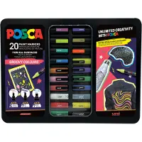 Creativ Company Filzstifte m. Metallbox - 20 st. - Groovy Farben - - One Size - Filzstifte