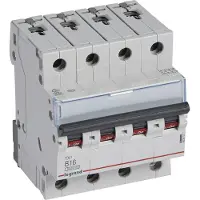 Legrand 403417 TX3 Leitungsschutzschalter B-Charakteristik, 16A, 4-polig, 6kA, 400VAC, 4TE