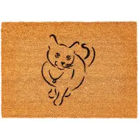 Andiamo Fußmatte "Kokos", beige (cat), B:40cm H:15mm L:60cm, Kokos, Teppiche, Fußmatte, Schmutzfangmatte, Kokosmatte, mit Spruch, Motiv Hund oder Katze