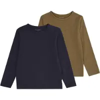 Minymo Bluse - 2er-Pack - Dark Olive - - 3 Jahre (98) - Blusen