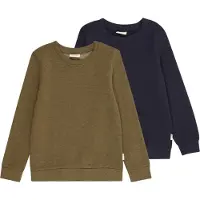 Minymo Sweatshirt - 2er-Pack - Dark Olive - - 2 Jahre (92) - Sweatshirts