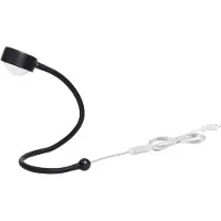 LIGHTME Tischleuchte Powerlens Snake, schwarz, Flexarm