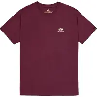 Alpha industries T-Shirt "Basic T-Shirt SL", Herren, Gr. XXL, rot (schwarz cherry), Obermaterial: 100% Baumwolle, Shirts T-Shirt