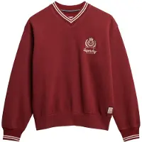 Superdry für Damen. W2012379A Rotes Sweatshirt ?Country Club Loose? (XL), Lässig, Baumwolle, Langarm