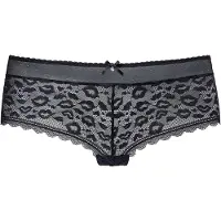 Vivance Panty , Damen, Gr. 48/50, schwarz, Microtouch, Obermaterial: 88% Polyamid, 12% Elasthan, figurbetont, Unterhosen Panty, aus Spitze in Leo-Optik und weichem Mesh-Material, Topseller