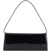 PICARD Leder Schultertasche Clutch Auguri Shoulderbag Black / Lack schwarz