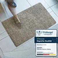 Otto Home Fußmatte "Sydney, Schmutzfangmatte", grau (granit), B:100cm H:6mm L:150cm, Baumwolle, Teppiche, Fußmatte, Melierte Optik, für den Innenbereich, waschbar bei 30 Grad