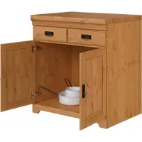 Home affaire Spülenschrank "Rügen", beige (natur), B:80cm H:88cm T:60cm, Massivholz, Schränke, Spülenschrank, Breite 80 cm, Kiefer massiv, mit 2 Türen