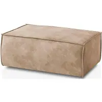 Otto Home Hocker "SHERWOOD Vintage Lederoptik Polsterhocker", beige, B:102cm H:42cm T:69cm, 100% Polyester, Hocker, Hocker, passend zur Polster-Serie SHERWOOD
