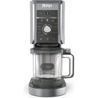 Ninja Eismaschine "NC502EU Creami Deluxe, 10-in-1 Eis-und Eisgetränkmaschine", schwarz, silber, B:30,5cm H:42,2cm T:21,4cm, Eismaschinen, Mit 2x 710 ml Deluxe Behältern und Deckeln, Eismaschine