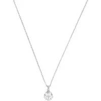 Amor Kette mit Anhänger "9293407", bunt (silberfarben, weiß), Halsketten, Damen, Silber 925 (Sterlingsilber), L: 45, Kette mit Anhänger, mit Zirkonia (synth.)