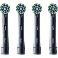 Oral-B Pro Cross Action Aufsteckbürsten für elektrische Zahnbürste - Schwarz (4er-Pack)