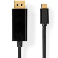 Nedis CCGB64352BK20 USB-C-Adapter USB-C auf DisplayPort Stecker 2 m PVC Schwarz