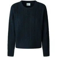 Pepe Jeans für Damen. PL7000019 Candide marineblauer Pullover (XS), Lässig, Baumwolle