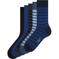 Falke Happy Box 5-Pack Herren Socken, 39-42, Mehrfarbig, AnderesMuster, Baumwolle