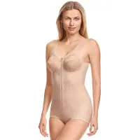 Susa Body "Einteiler ohne Bügel Einteiler ohne Bügel mit hohem Rücken", Damen, Gr. 100, Cup D, beige (elfenbein), Basic, Bodys Body
