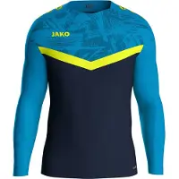 Jako Herren Pullover Sweat Iconic 8824-914 S - Marine/Blau/Neongelb - S